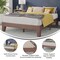 Merrick Lane Eduardo Platform Bed Frame, Solid Wood Platform Bed Frame With Slatted Support, No Box Spring Needed